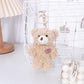Galepromot Brown Bear Pink Heart Plush Stuffed Keychain For Backpack, Plush Soft Cotton Key Chain For DIY Keychain Crafts Stuffed Animals,Car