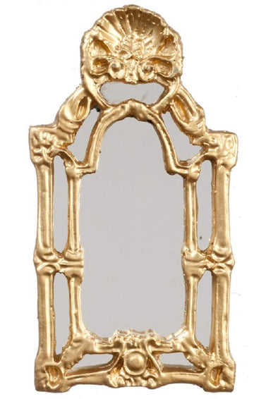 Dollhouse Victorian Baroque Wall Mirror Miniature 1:12 Scale Accessory
