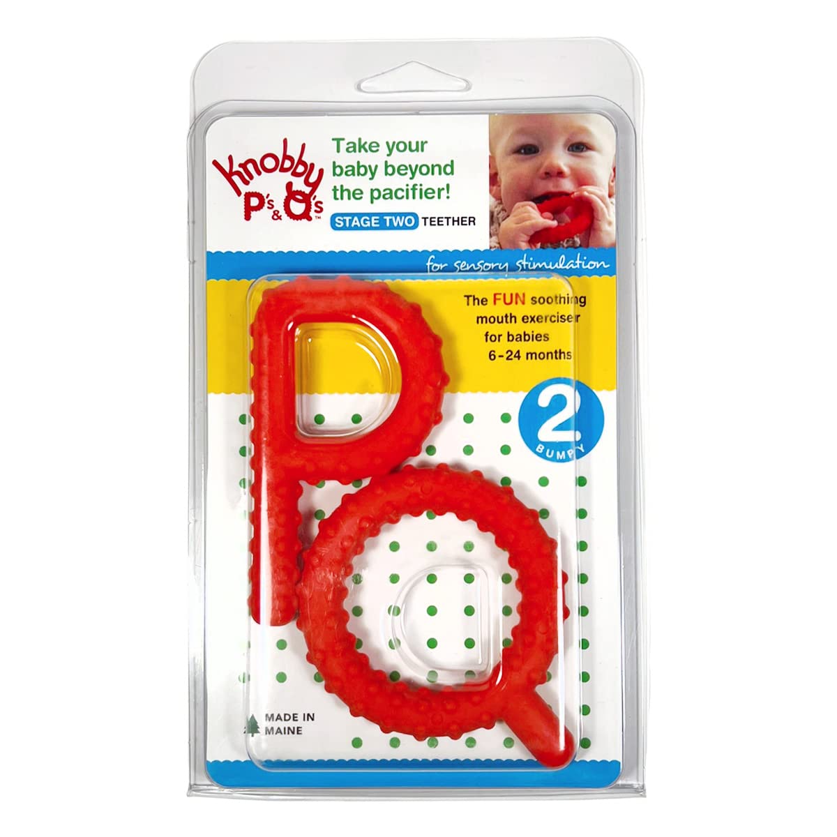 P & Q Chewy Tube Set Chew for Kids Autism ASD Speech Therapy Oral (1 Red P and Q (knobby))