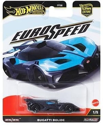 Hot Wheels Euro Speed Premium Collection, Die-Cast Cars Set, Bugatti Bolide, Aston Martin, Ferrari, McLaren, 5-Pack Luxury Sports Cars FPY86-961L