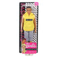 Barbie Ken Fashionistas Doll #131 with Sculpted Brunette Hair Wearing a Yellow New York Hoodie, Gray Shorts & White Sneakers, Toy for Kids 3 to 8