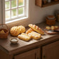 Hyper-Realistic Miniature Bread Set, 1/12 Scale Resin Food Props for Dollhouse Kitchens, Model Train Scenes, Photography and Mini Bakery Displays (6)