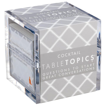 TableTopics Cocktail Party Question Card Game - 135 Conversation Starter Cards Featuring Questions, Facts, Quotes, and Mixed Drink Recipes, Fun Party