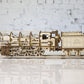 UGEARS Locomotive with Tender Mechanical 3D Puzzle, Wooden Construction Set, Business Gift, Christmas and Thanksgiving Present, Adult Craft Set