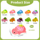 50 Pcs Small Bulk Mini Resin Turtles, Glow-in-The-Dark Fairy Garden Accessories with Fruit Designs, Ocean Theme Collection for Miniature Scenes, 10