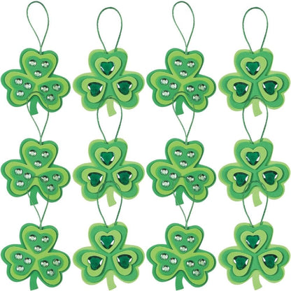 Rhinestone Shamrock Ornament Craft Kit - Crafts for Kids and Fun Home Activities VBS 2026