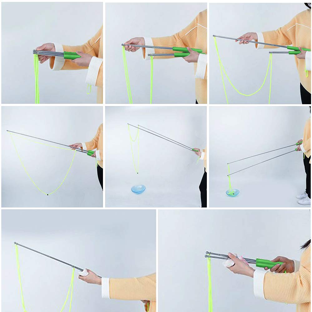 E-KNOW Bubble Wand, 4 Pack Giant Bubble Wand Outdoor Toy for Kids, Recyclable Stainless Steel, Telescopic Design Bubble Party Favors,Works Best