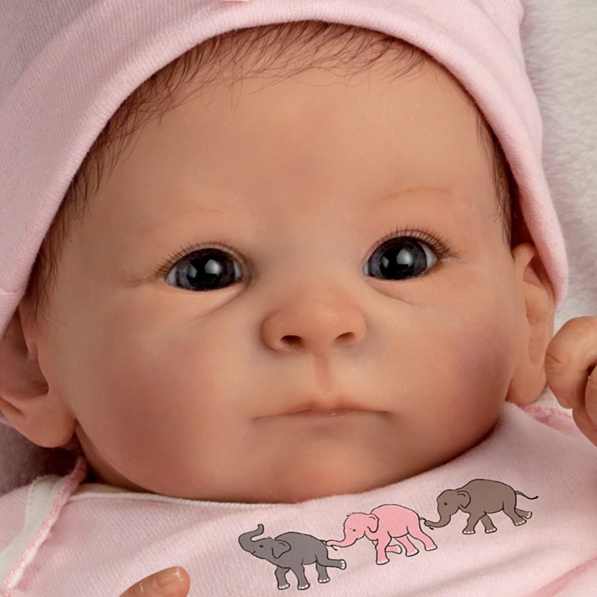 The Ashton-Drake Little Peanut Reborn Baby Doll by Tasha Edenholm, 17 inches, RealTouch Soft Vinyl Skin, Poseable and Lifelike with Cloth Body