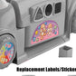 Replacement Parts Laugh and Learn Car - Fisher-Price Laugh and Learn Crawl Around Car CDC78 and DJD10 ~ Replacement Stickers ~ Styles May Vary from