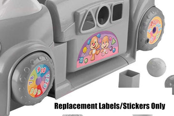 Replacement Parts Laugh and Learn Car - Fisher-Price Laugh and Learn Crawl Around Car CDC78 and DJD10 ~ Replacement Stickers ~ Styles May Vary from