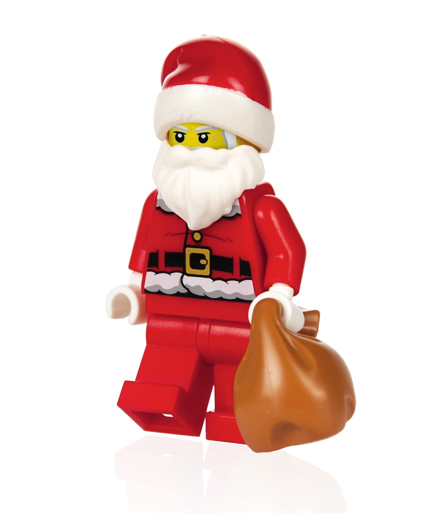 LEGO Holiday Minifigure - Santa Claus (with Toy Sack) 4 Pack with Minifigureland Tile