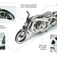 Time for Machine - Chrome Rider - Mechanical 3D Puzzle for Adults, Mechanical Model Kit for Self Assembly, Bike Model