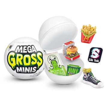 ZURU 5 Surprise Mega Gross Minis Mystery Pack [5 Grossest Surprise Miniature Toys Ever!], Green, (AZT77355GQ2)
