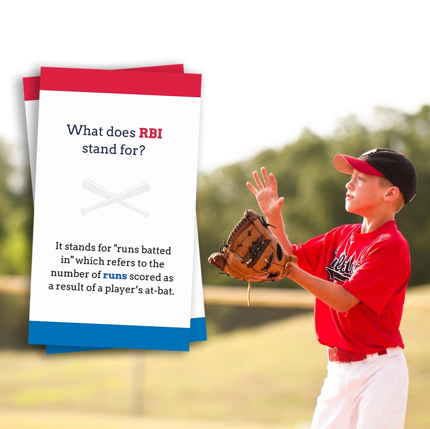 SportsDex Baseball Learning Cards | Flash Cards | Youth Baseball Coaching Cards for Beginners | Learn Rules, Plays & Skills | Fun Sports Education