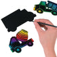 Fun Express Magic Scratch Trucks - Interactive Craft Activity for Kids - Creative DIY Art Home VBS Vacation Bible School Supplies - Educational