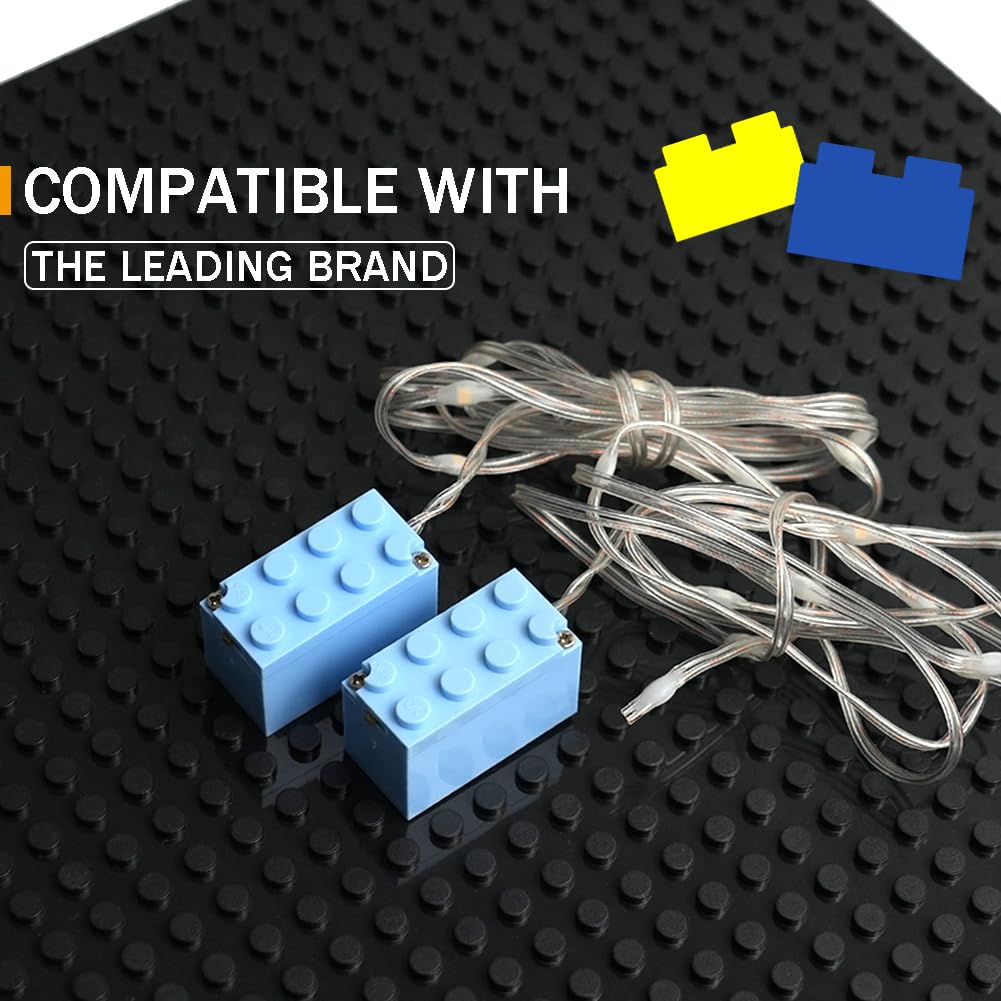 Pamvava Lights Cable LED Lighting Kit Building Blocks Set, Light Up Bricks Accessories DIY Decoration Toys, Compatible with Major Brands