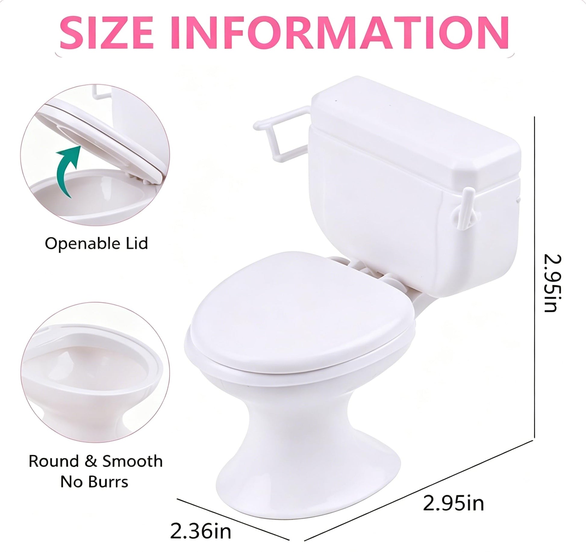 4pcs Mini Toilet Seat, Doll House Furniture 1:12 Miniature Classic Bathroom ToiletTiny Cake Topper Bathroom Furniture Dollhouse Accessories