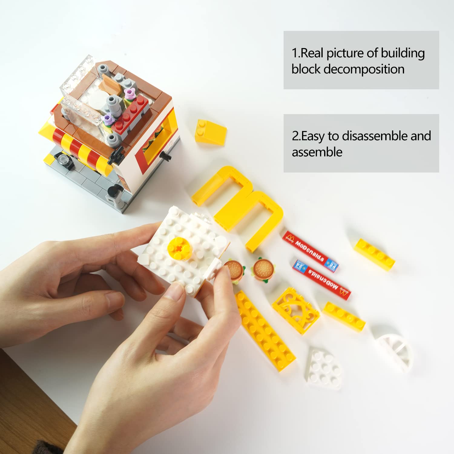 LITTCO Building Blocks, City Street View Building Toy, 3D Toy Blocks, DIY Bricks Toys Building Set, Creative Christmas, Birthday Gift for Boy/Girl