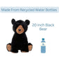 The Petting Zoo Black Bear Stuffed Animal, Gifts for Kids, Wild Onez Zoo Animals, Jumbo Black Bear Plush Toy 20 inches