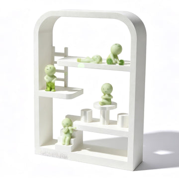 Display Shelf Compatible with Smiski Living Series, Bed Series,Bath Series?Toilet Series,Sunday Series - Collectible Dollhouse & Storage Rack, Perfect