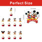 25pcs Mickey Cake Decorations with 24pcs Cupcake Toppers, 1pcs Cake Topper for Mickey Birthday Party Supplies