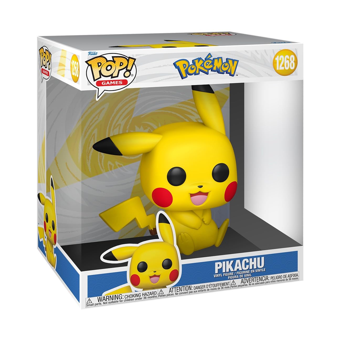 Funko Pop! Jumbo: Pokemon - Pikachu - Sitting - Collectable Vinyl Figure - Gift Idea - Official Merchandise - Toys for Kids & Adults - Video Games