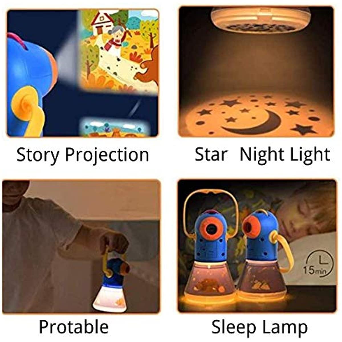 Matteobenni Kids Story Projector Night Light Educational Toy for 3-12 Boys
