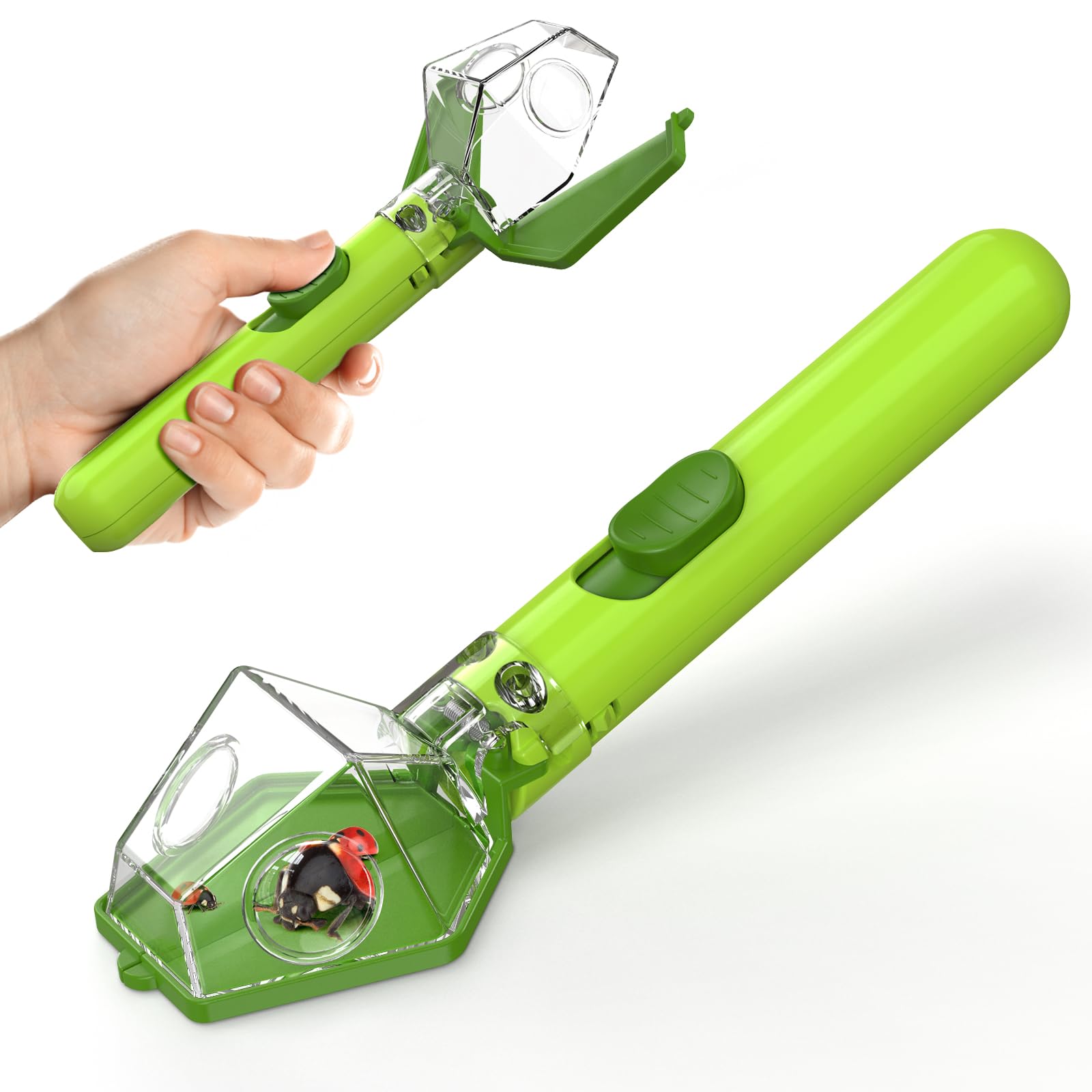 LEUOA Bug Catcher for Kids, Insect Trap Kit with 6X Magnifier Glass - STEM Educational Exploration Tool for Indoor and Outdoor,Christmas Birthday