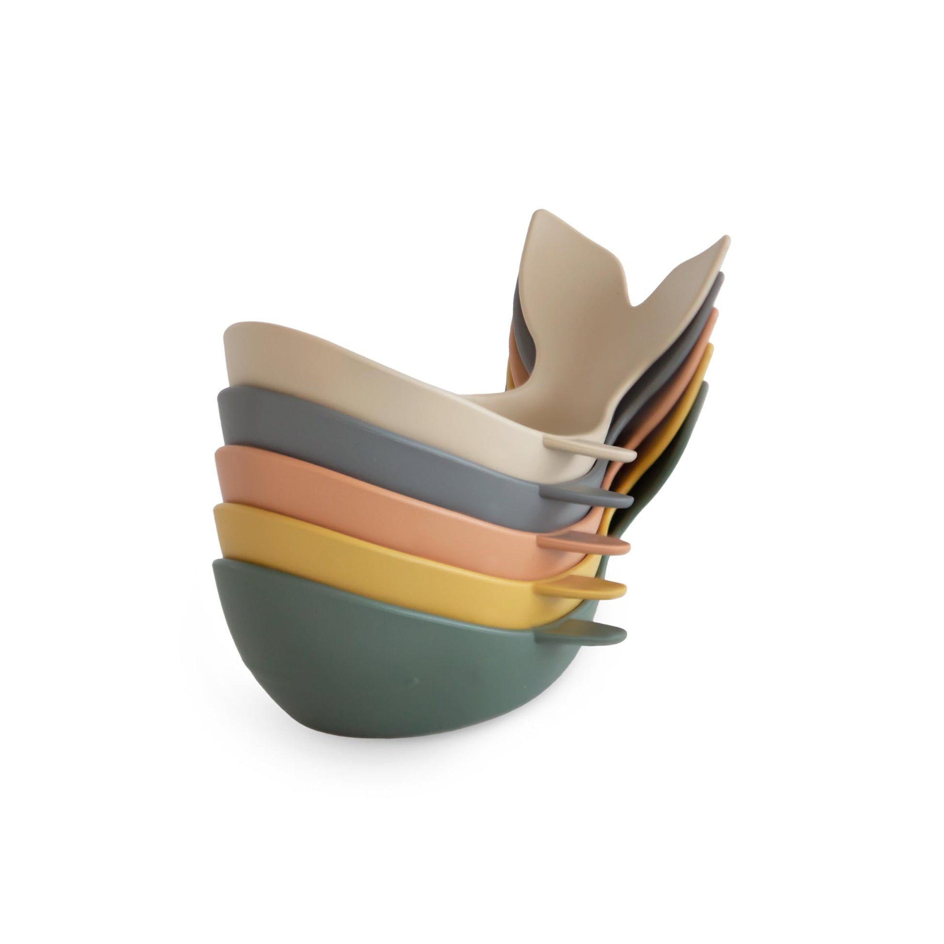 mushie Whale Bath Stackers Floating Toy (Retro) | Made in Denmark
