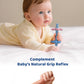 Baby Teething Toys for 3-12 Months, Food-Grade Silicone Hollow Tube Teether Stick, BPA-Free & Multi-Textured, Gum Massage, Sensory Development