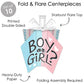 Big Dot of Happiness Baby Gender Reveal - Table Decorations - Team Boy or Girl Party Fold and Flare Centerpieces - 10 Count