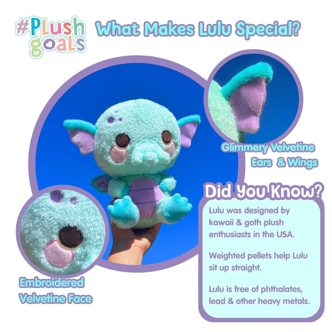 PlushGoals Lulu the Curious Cthulhu - Cute Kawaii Cryptid Plush, 10 in