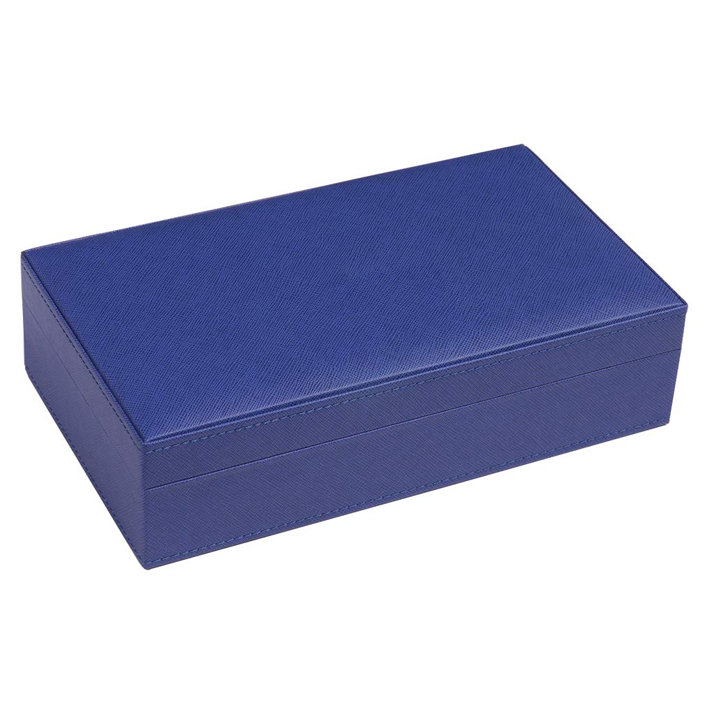 Silverman & Co. Double 6 Large White Domino Set - Blue Case