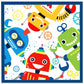 Lide Road 116 Pcs Robot Birthday Party Supplies Kit, Robot Plates, Napkins, Cups, Forks, Knives, Spoons for 16 Guests