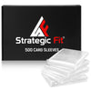 Strategic Fit Premium Snug Fit Clear Card Sleeves for Games - 500 Trading Card Sleeves - Standard Size Card Protector Sleeves - Ideal as MTG Card