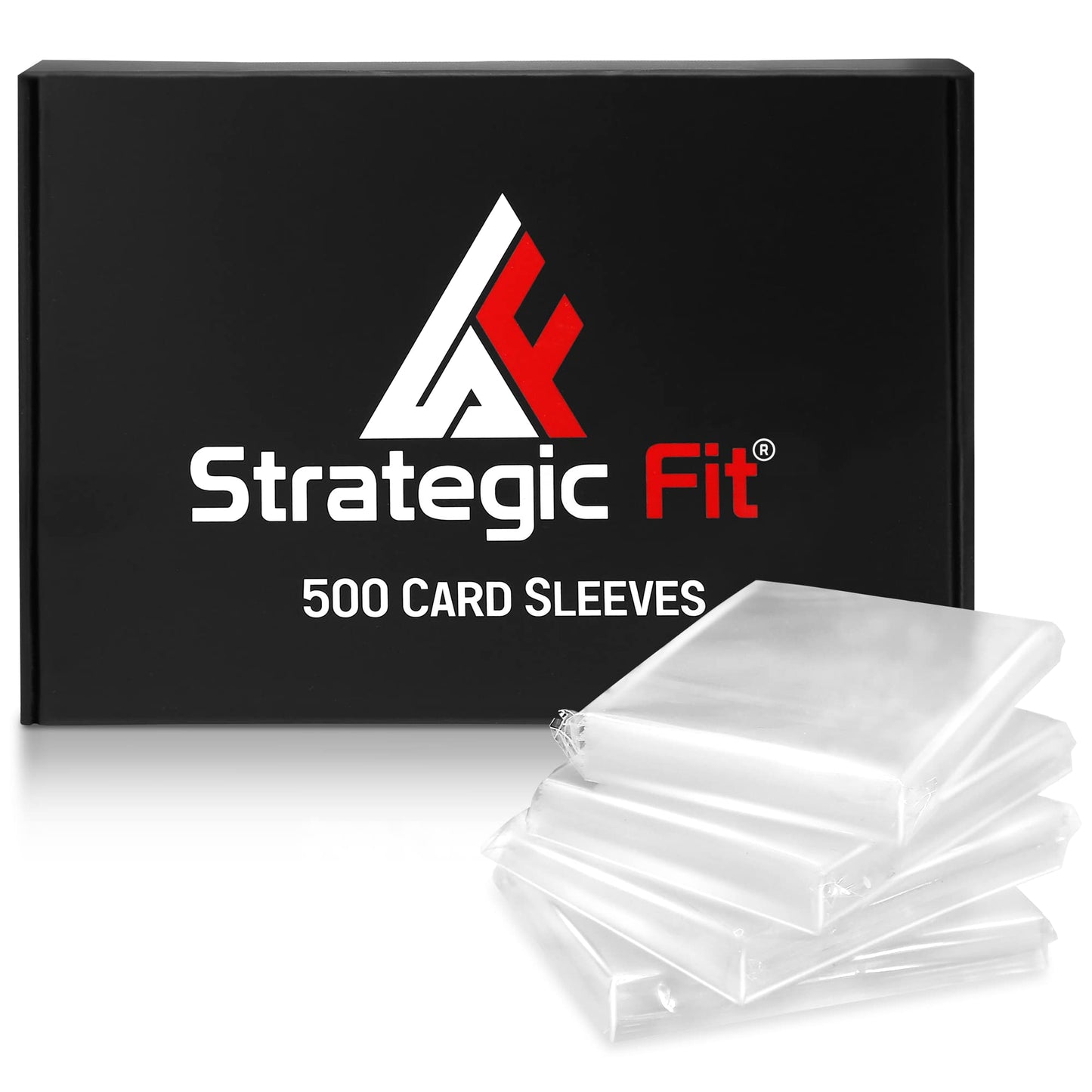 Strategic Fit Premium Snug Fit Clear Card Sleeves for Games - 500 Trading Card Sleeves - Standard Size Card Protector Sleeves - Ideal as MTG Card