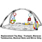 Replacement Toys for Fisher-Price Baby's Bandstand Play Gym - DFP69 ~ Replacement Trumpet, Maracas, Tambourine, Musical Note and Mirror