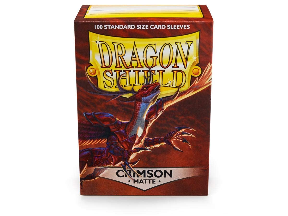 5 Packs Dragon Shield Matte Crimson Standard Size 100 ct Card Sleeves Value Bundle!