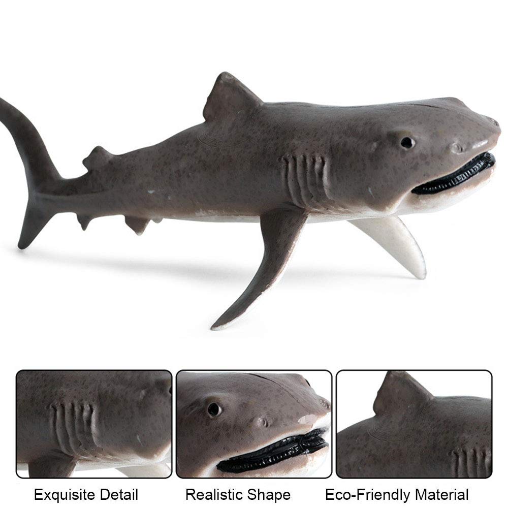 FLORMOON Animal Figures Realistic Megamouth Shark Plastic Early Educational Toys Cupcake Topper Party Gift for Kids 3+ Year Old