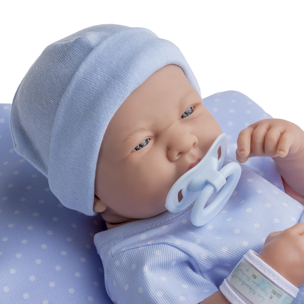 La Newborn Boutique 14" Realistic Baby Doll - 9-Piece Layette Gift Set, Soft Vinyl, Posable Limbs, Lifelike Detail - Anatomically Correct Real Boy in