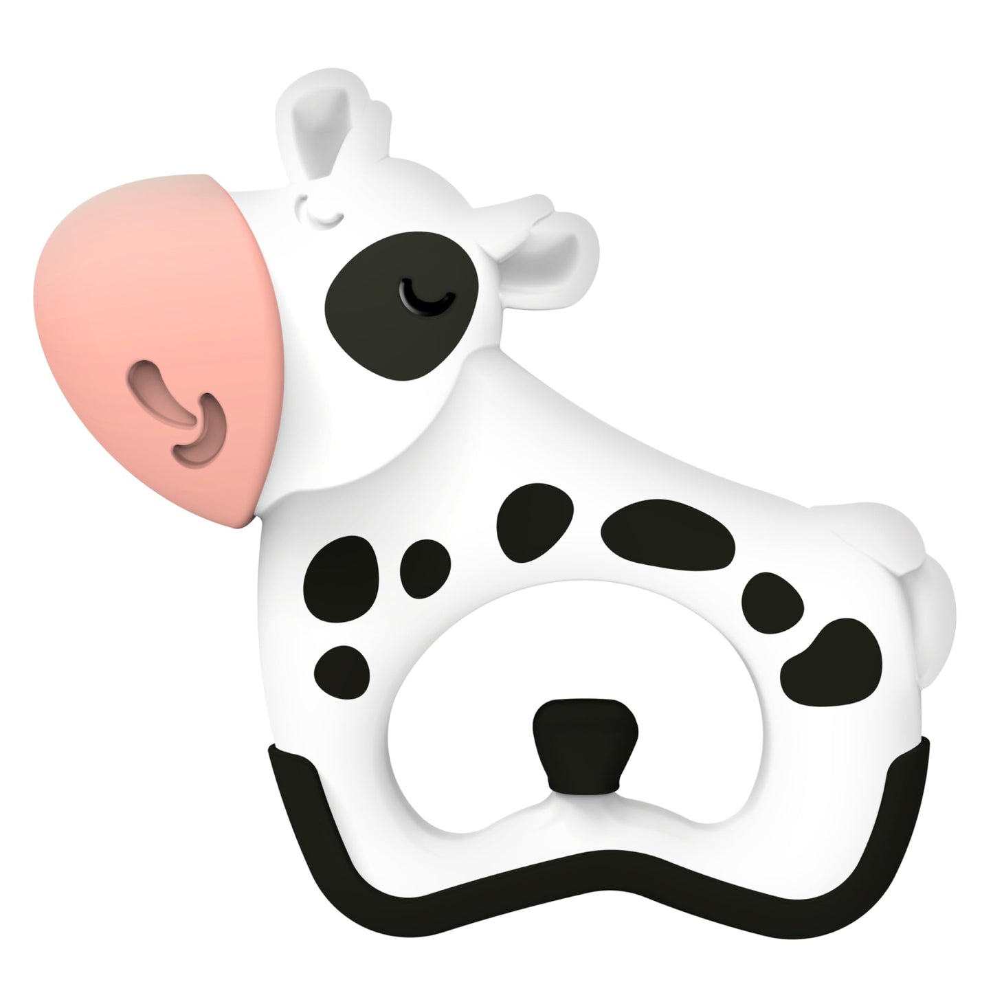 Dr. Brown's Ridgees Cow Baby Teether, Massaging Multi-Texture Teething Toy for Babies, Silicone Free, BPA-Free, 3m+