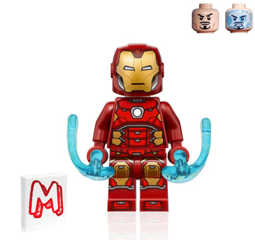 LEGO Marvel Avengers Super Heroes Minifigure - Iron Man (with Silver Hexagon and Power Blasts) 76166