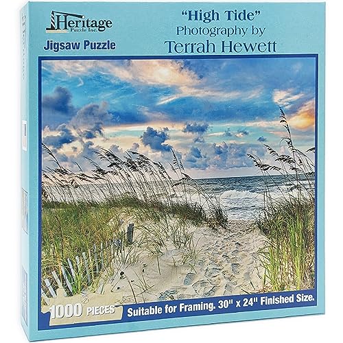 Heritage Puzzle High Tide Beach Ocean by Terrah Hewett 1000 Pieces