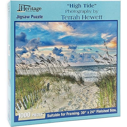 Heritage Puzzle High Tide Beach Ocean by Terrah Hewett 1000 Pieces