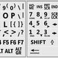 4 English US Large Bold Letters 4 White Backround Keyboard Stickers
