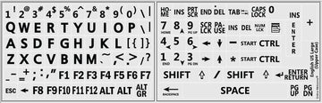 4 English US Large Bold Letters 4 White Backround Keyboard Stickers