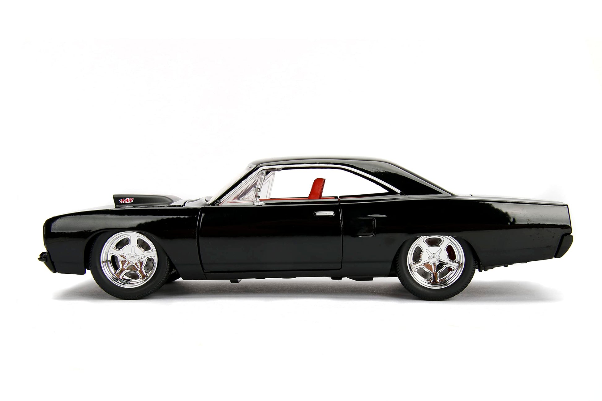 Jada Big Time Muscle 1:24 1970 Plymouth Road Runner Die-Cast Car, Toys for Kids and Adults (Black)