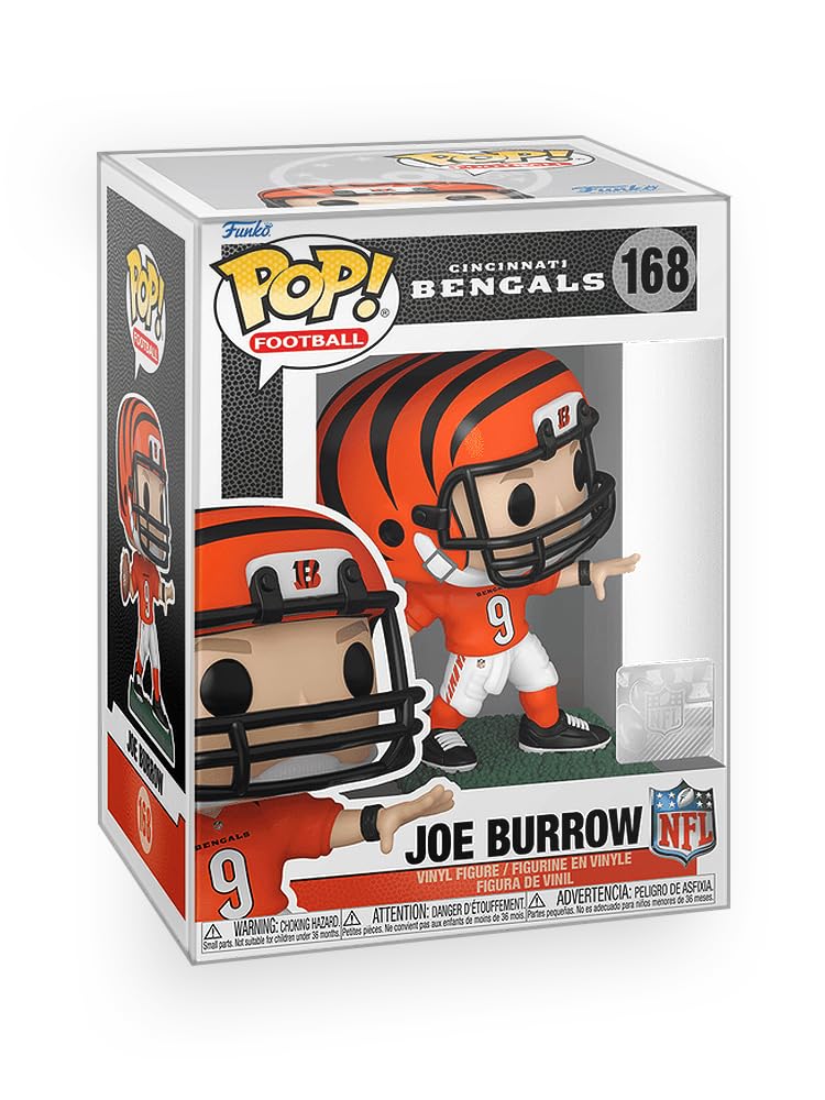 Epic Collectibles Pop Football: Bengals - Joe Burrow Vinyl Figure Bundled with Box Protector Compatible for Funko