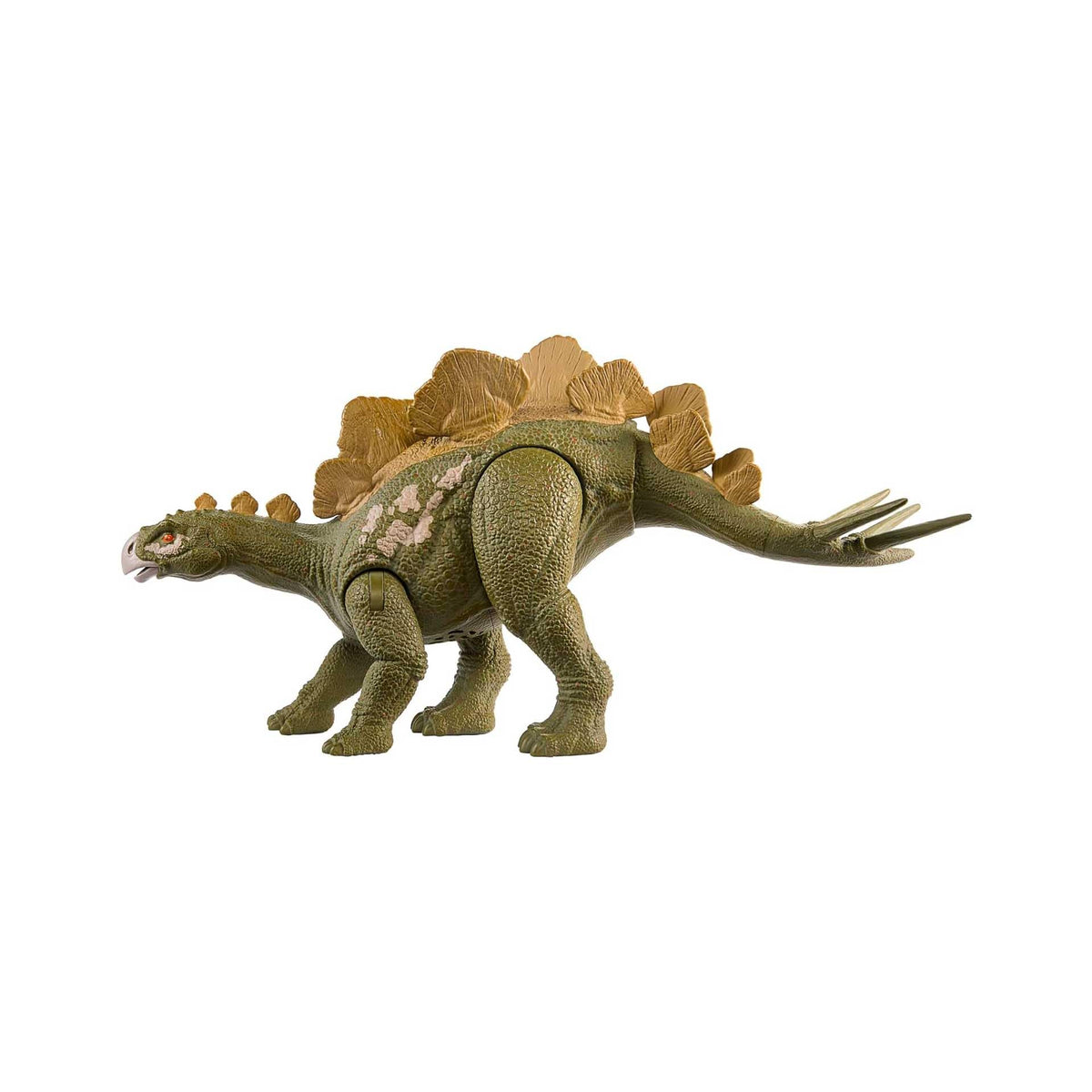 Mattel Jurassic World Wild Roar Dinosaur Toy with Sound & Attack Move, Hesperosaurus Posable Action Figure Includes Digital Play, 11 inches Long