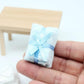 Dollhouse Miniature Towels, 1:12 Bathroom Bath Towel, Mini Face Towel, for Dollhouse Bathroom Furniture Decor (1PCS) (Blue)